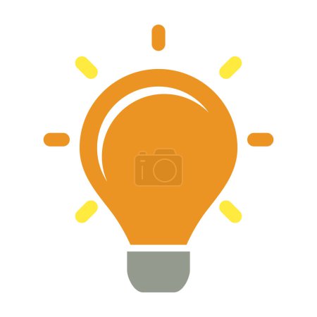Idea Symbol Light Bulb Flat Style. Creative Light Bulb Idea