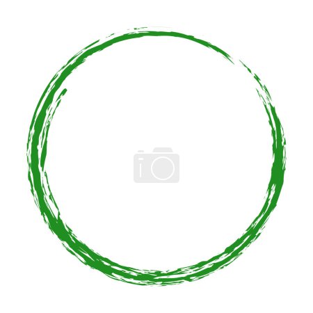 Cadre de cercle de course de pinceau d'encre verte