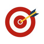 Target With Arrow Icon Vector Illustration