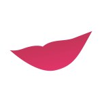 Woman Pink Lips Icon Vector Illustration