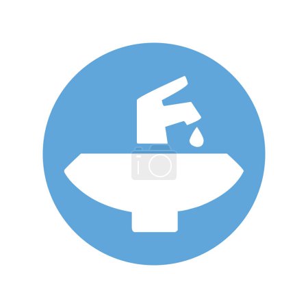 Illustration vectorielle d'icône de lavabo