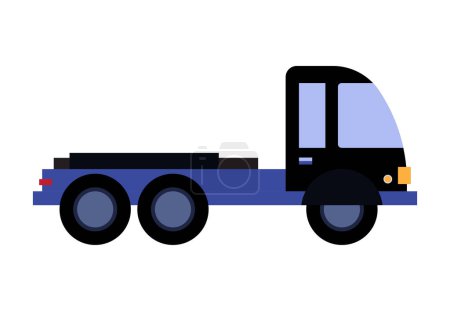 Téléchargez les illustrations : Illustration vectorielle d'icône de camion à plat - en licence libre de droit