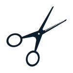 Blue Scissor Icon Vector Illustration