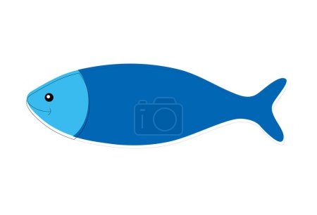 Abstract Blue Fish Icon