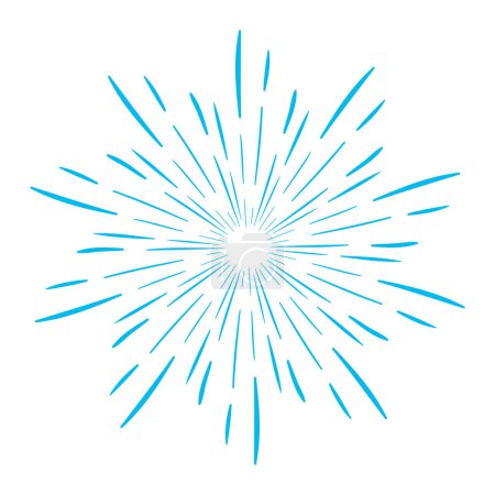 Blue Fireworks Sparkle Vector Illustration