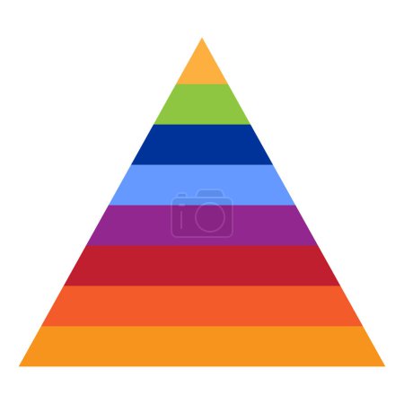 Ilustración de Jerarquía colorida de la pirámide de la infografía - Imagen libre de derechos