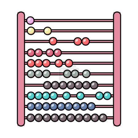 Bunte Abacus-Ikone im Cartoon