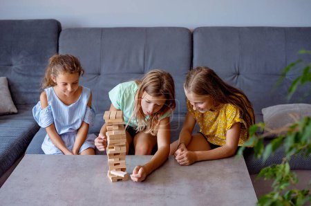 Photo for Children playing board games. Digital detox - Royalty Free Image