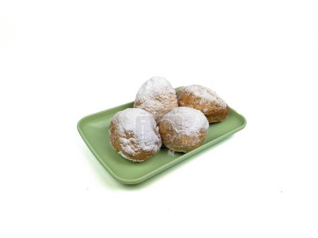 Photo for Traditional local indonesian food. crystalline sugar donuts, insulated on a white background. Food graphics - Royalty Free Image