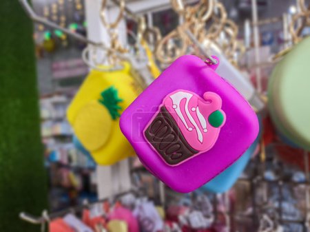 Photo for Cute accessories shape toys sold in accessories stores, defocus blur backgrounds - Royalty Free Image