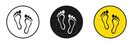 Téléchargez les photos : Ensemble d'icônes web pour pieds design plat - en image libre de droit