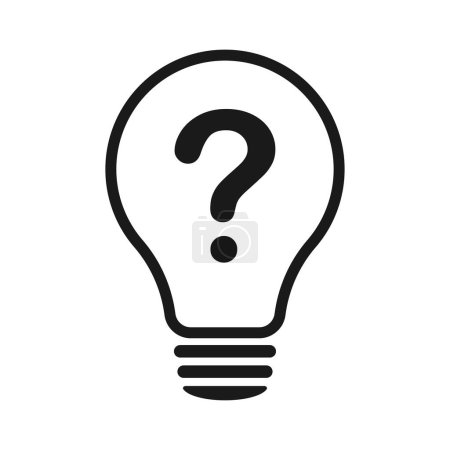 Photo for A question light bulb. Illustration - Royalty Free Image