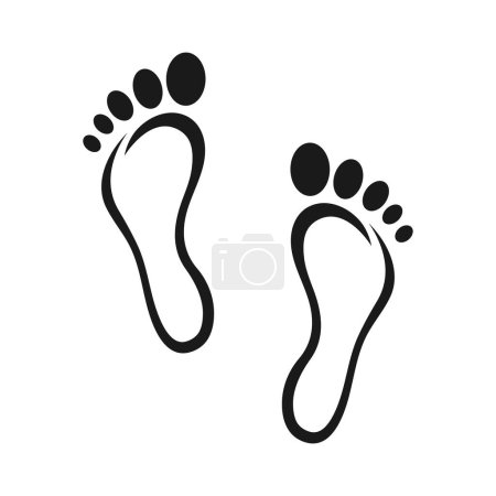 Téléchargez les photos : Icône Web pour pieds design plat. Illustration - en image libre de droit