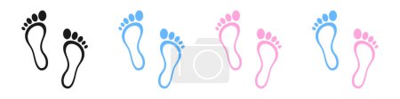 Téléchargez les photos : Ensemble d'icônes web pour pieds design plat. - en image libre de droit
