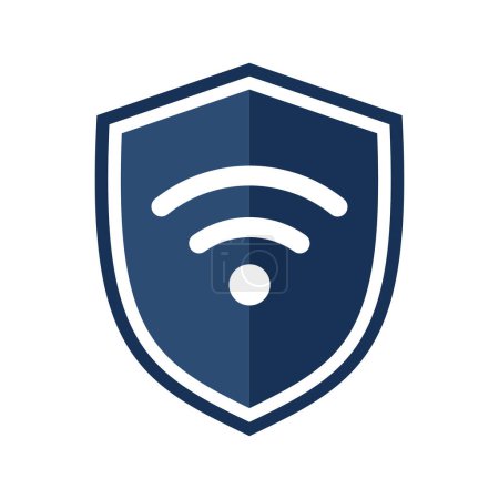 Wi-Fi shield icon. Illustration