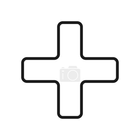Téléchargez les photos : Icône croix médicale. Illustration - en image libre de droit