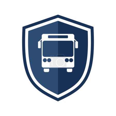 Schildsymbol mit Bus, Illustration