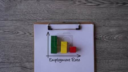 Photo for Low employment rate chart. Decline graph chart. Finance and economy concept - Royalty Free Image