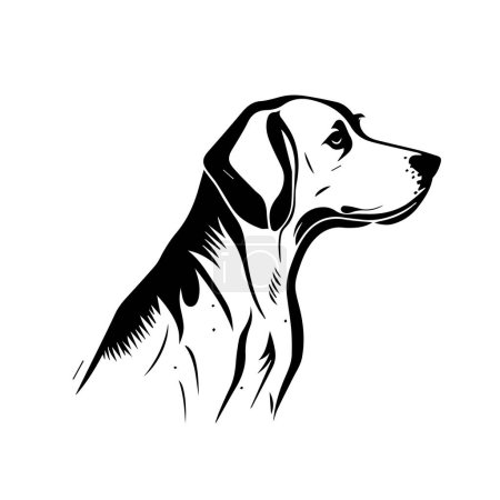 Illustration for Dog simple vector black image on white background. Silhouette svg vector illustration animal, laser cutting cnc. - Royalty Free Image