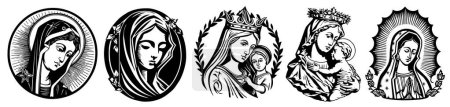 Téléchargez les illustrations : Notre Dame, Vierge, Vierge Marie vecteur. - en licence libre de droit