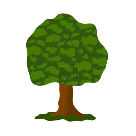 Ilustración de Icono de árbol de roble, ilustración de vector de estilo plano - Imagen libre de derechos