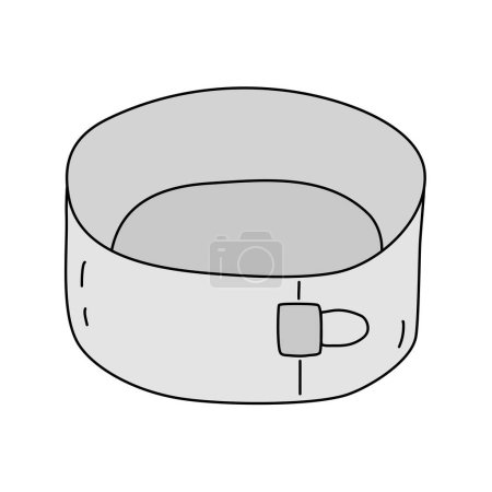Metall runde Auflaufform für Kuchen oder Springform mit abnehmbaren Seiten, Koch- oder Backküchendesign-Element, Vektorillustration