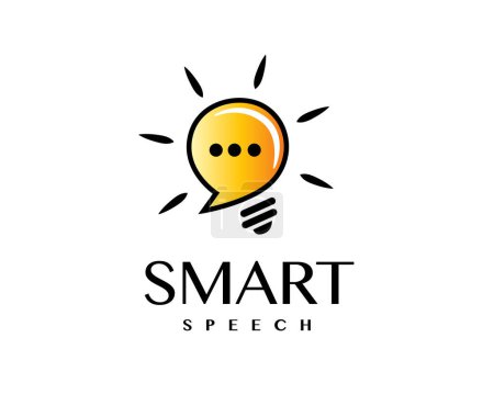 Téléchargez les photos : Smart créativité inspiration ampoule chat parole logo icône symbole modèle illustration - en image libre de droit