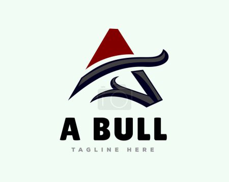 Illustration for Simple abstract head bull logo symbol template illustration - Royalty Free Image