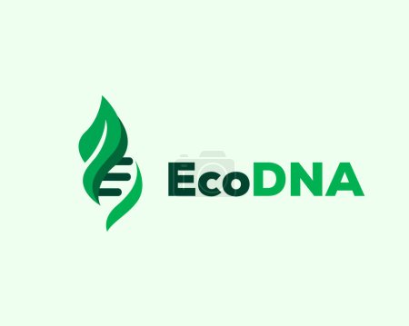 Illustration for Green leaf eco gen logo icon symbol template illustration - Royalty Free Image