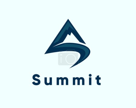 Illustration for Abstract S initial logo summit logo icon symbol template illustration - Royalty Free Image