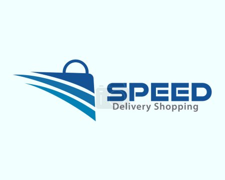 Ilustración de Entrega velocidad bolsa rápida tienda logotipo icono símbolo plantilla ilustración - Imagen libre de derechos