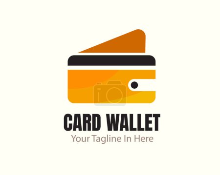 Téléchargez les illustrations : Abstrait carte portefeuille logo modèle - en licence libre de droit