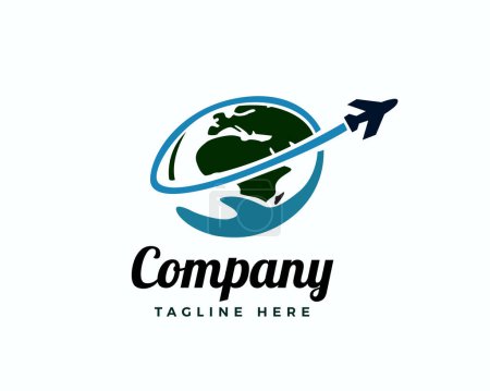 Téléchargez les photos : World travel agent care logo symbole conception modèle illustration inspiration - en image libre de droit