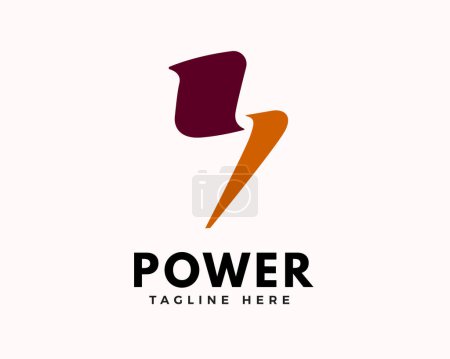 abstract thunder bolt energy logo icon symbol design template illustration inspiration