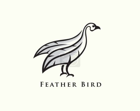 Téléchargez les photos : Deux plume oiseau art logo symbole conception modèle illustration inspiration - en image libre de droit