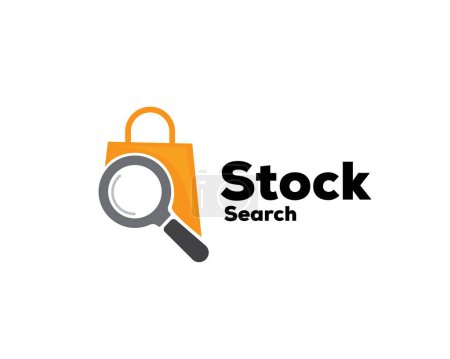 Illustration for Bag searching stock icon symbol logo design template illustration inspiration - Royalty Free Image