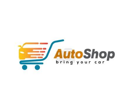 Ilustración de Auto shop icono símbolo logotipo diseño plantilla ilustración inspiración - Imagen libre de derechos