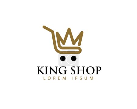 Illustration for Luxury crown king marketing shop icon symbol logo design template illustration inspiration - Royalty Free Image