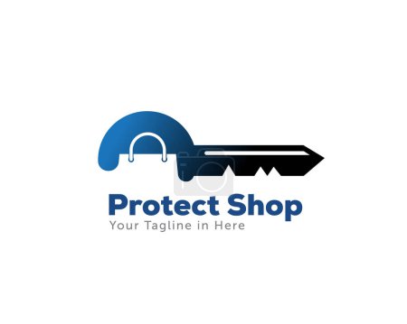 Téléchargez les photos : Boutique sécurisée entretien symbole logo conception modèle illustration inspiration - en image libre de droit