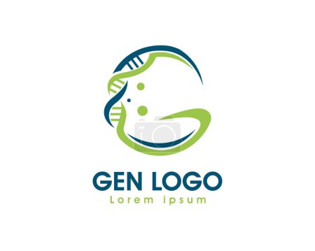 Illustration for G initial letter genetic logo icon symbol design template illustration inspiration - Royalty Free Image