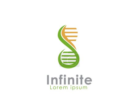 Ilustración de Infinito S logotipo genético inicial icono símbolo diseño plantilla ilustración inspiración - Imagen libre de derechos
