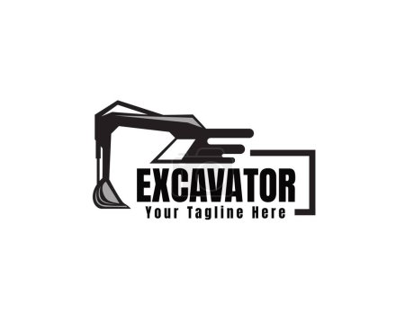 Illustration for Fast contractor excavator Logo design vector template illustration inspiration - Royalty Free Image