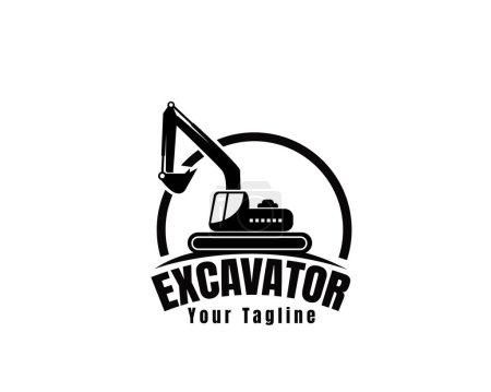 Illustration for Abstract excavator art contractor Logo design vector template illustration inspiration - Royalty Free Image