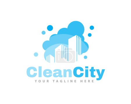Illustration for Clean building foam service logo icon symbol design template illustration inspiration - Royalty Free Image