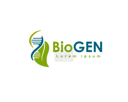Illustration for Nature leaf bio genetic logo icon symbol design template illustration inspiration - Royalty Free Image