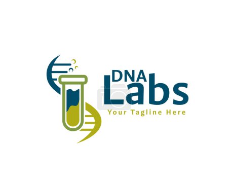 Illustration for Mini glass laboratory genetic science logo icon symbol design template illustration inspiration - Royalty Free Image