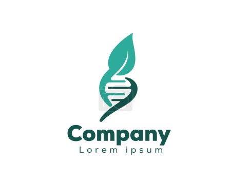Illustration for Simple abstract nature leaf bio gen logo icon symbol design template illustration inspiration - Royalty Free Image