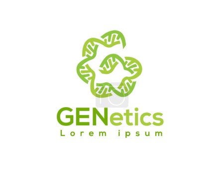 Illustration for G initial genetic logo icon symbol design template illustration inspiration - Royalty Free Image