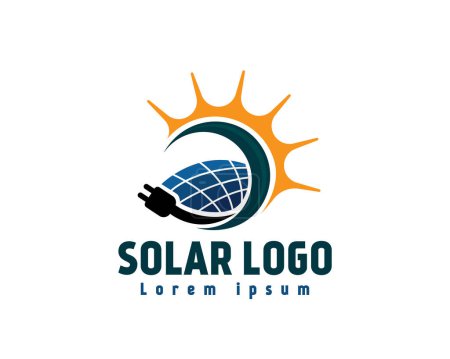 Téléchargez les illustrations : Panneau solaire électrique surya logo icône symbole conception modèle illustration inspiration - en licence libre de droit