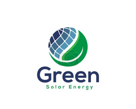 Ilustración de Verde mundo panel energía logotipo icono símbolo diseño plantilla ilustración inspiración - Imagen libre de derechos